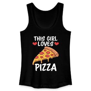 Pizza Dire Blague Pizzeria Drôle Pizza Cadeau - Débardeur bio Femme - noir - Devant