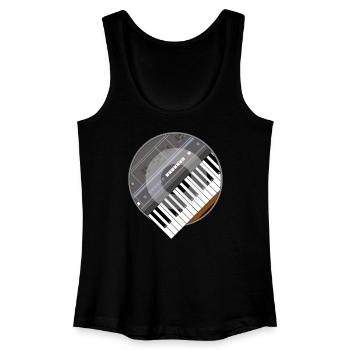 electro synth - Women’s Organic Tank Top - black - Front