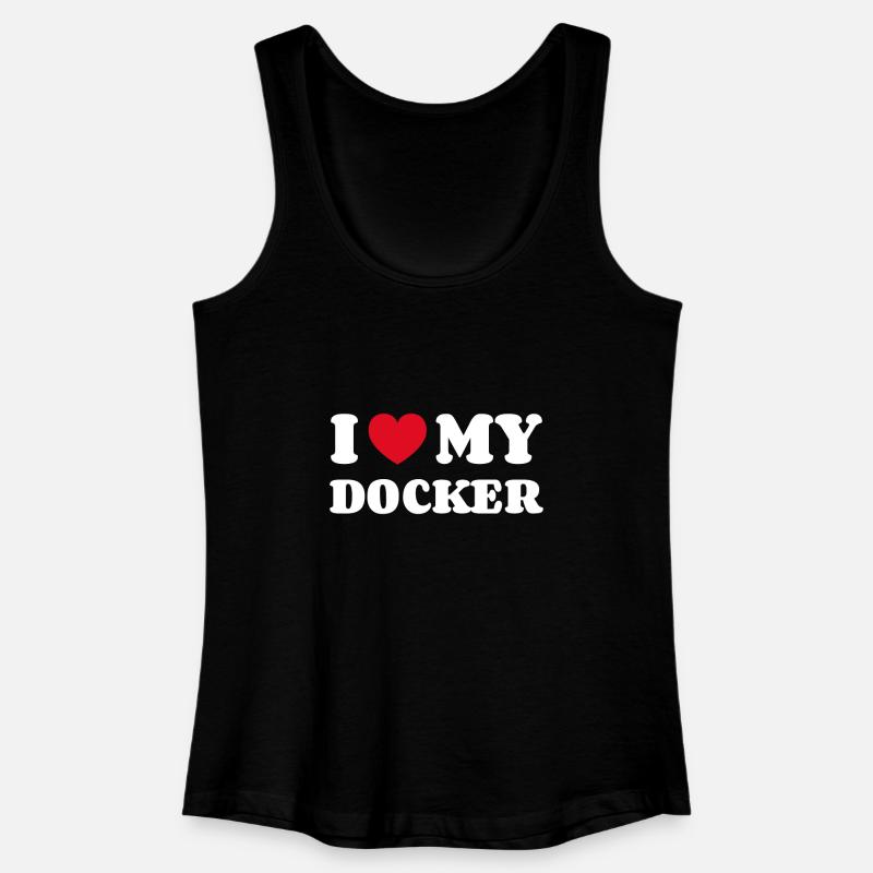 I Love My Docker - Frauen Bio Tank Top - Schwarz