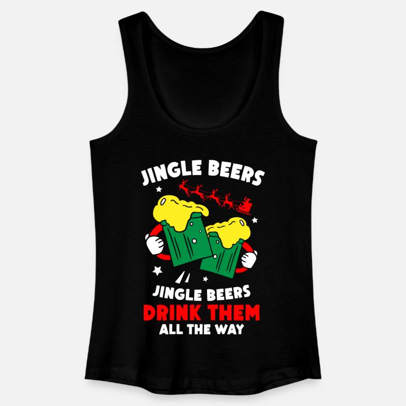 Santa Clause Beers - Frauen Bio Tank Top - Schwarz