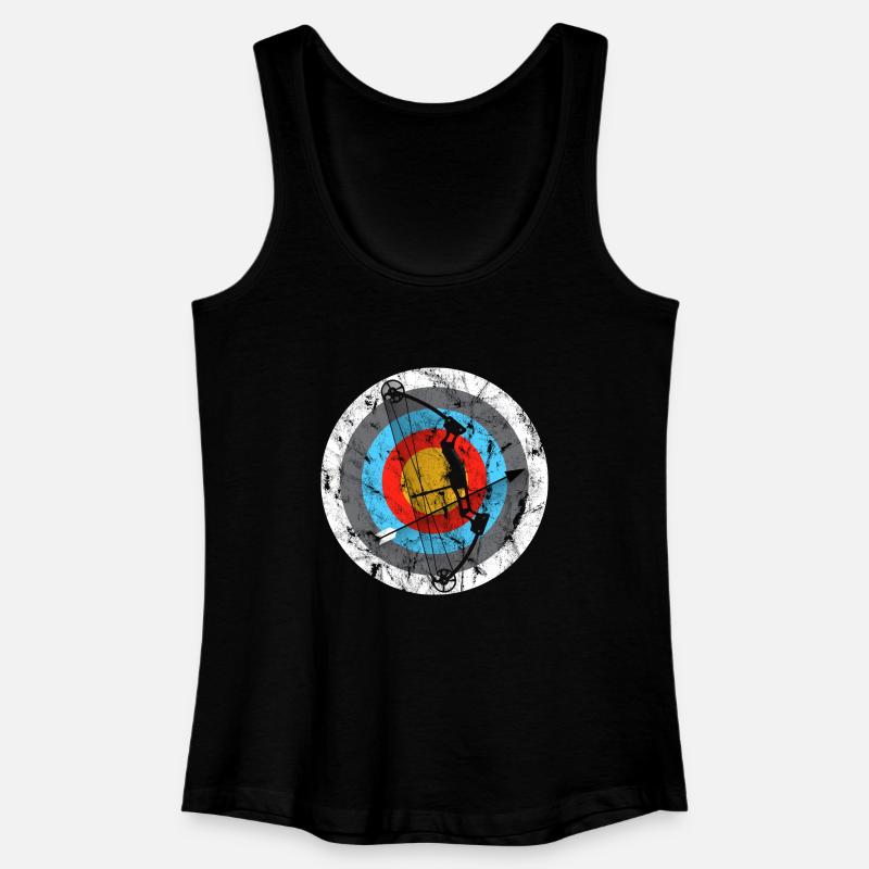 Archery Target Compound Bow Gift - Women’s Organic Tank Top - black