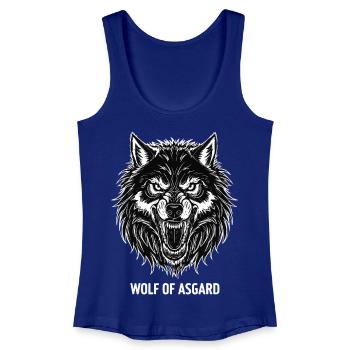 Wolf von Fenrir Asgard Maskottchen Wolf von Asgard - Frauen Bio Tank Top - Königsblau - Vorne