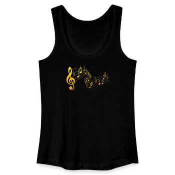 Musical notes - Women’s Organic Tank Top - black - Front