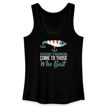 Raubfischangeln Spruch - Sportfischer - Wobbler - Frauen Bio Tank Top - Schwarz - Vorne