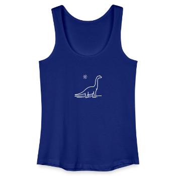 Dinosaurier - Frauen Bio Tank Top - Königsblau - Vorne