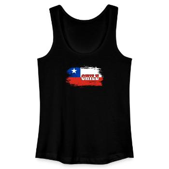 Chile Flagge / Geschenk Nationalflagge - Frauen Bio Tank Top - Schwarz - Vorne