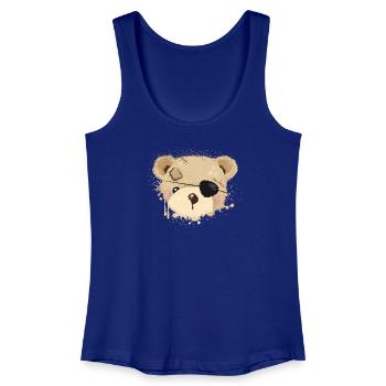 Teddy with eye patch - Women’s Organic Tank Top - royal blue - Front