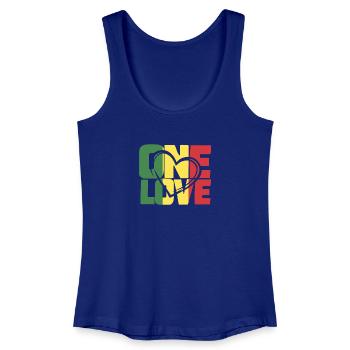 One Love Reggae Palette - Frauen Bio Tank Top - Königsblau - Vorne
