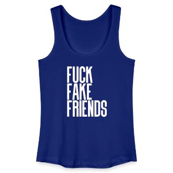 Fuck Fake Friends - Débardeur bio Femme - bleu roi - Devant