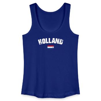 Typographie dégradée de Holland - Débardeur bio Femme - bleu roi - Devant