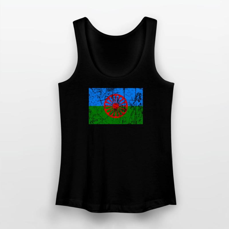 Flagge der Roma oder Styago le Romengo Frauen Bio Tank Top