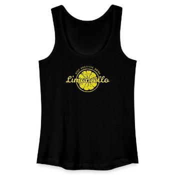 Stay positive drink Limoncello fun positiv Spruch - Frauen Bio Tank Top - Schwarz - Vorne