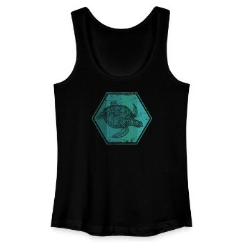 Tortues - Débardeur bio Femme - noir - Devant