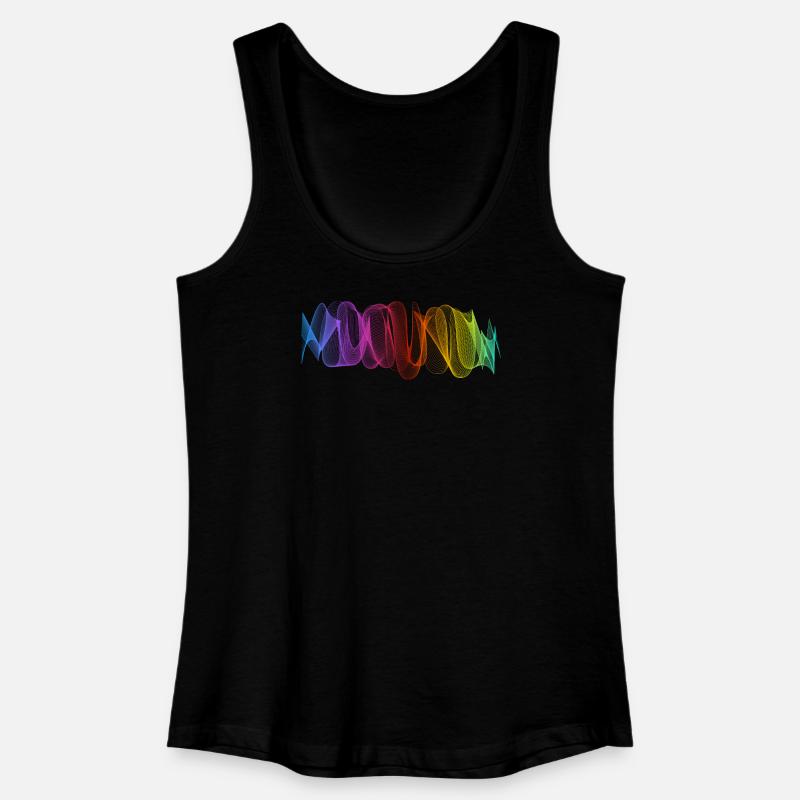 Abstrakte Linien Design 10 - Frauen Bio Tank Top - Schwarz