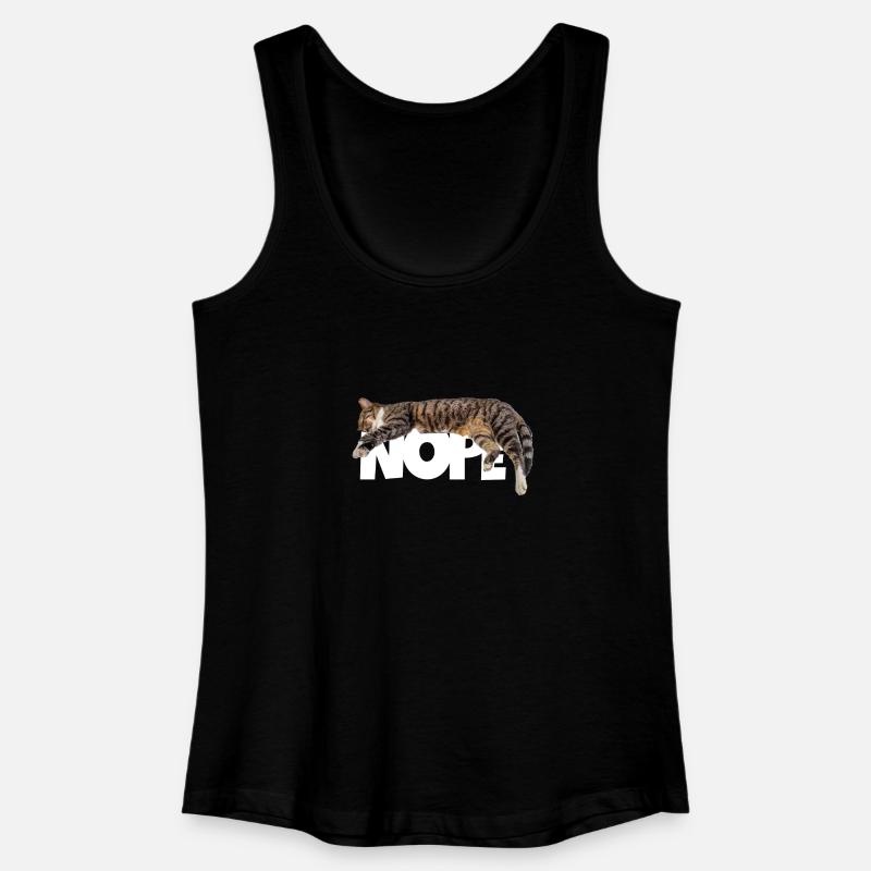 Nope chat - Débardeur bio Femme - noir