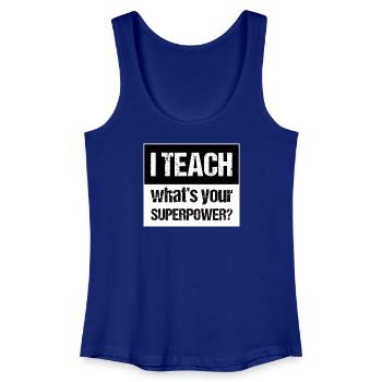 And Teach - Women’s Organic Tank Top - royal blue - Front