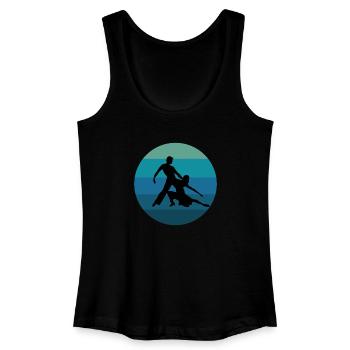 Latin danse couple salsa - Débardeur bio Femme - noir - Devant