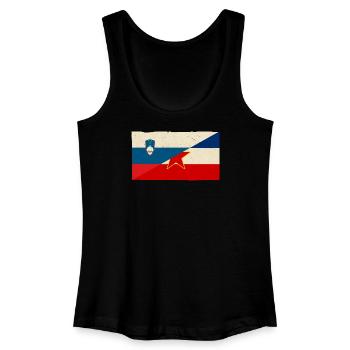 Slovenia and Yugoslavia vintage flag - Women’s Organic Tank Top - black - Front