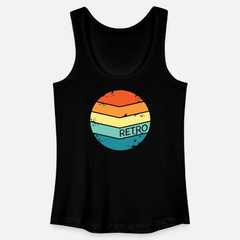 retro symbol circle circles logo symbols classic - Women’s Organic Tank Top - black