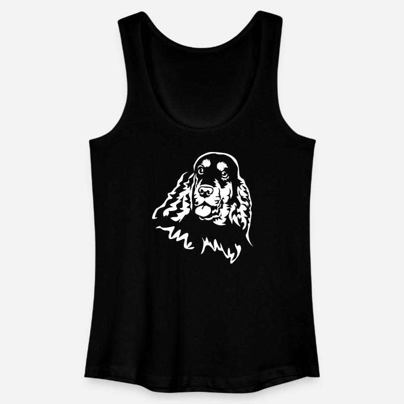 Cocker Spaniel Head "Black Edition" - Women’s Organic Tank Top - black