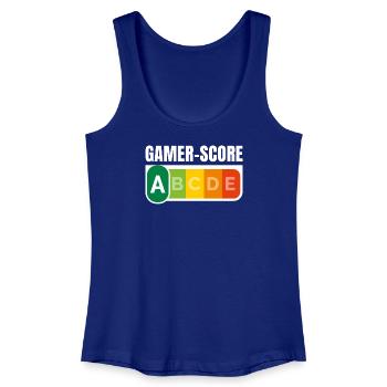 GAMER SCORE - Humour noir - Débardeur bio Femme - bleu roi - Devant