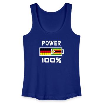 100 Power Allemagne Zimbabwe - Débardeur bio Femme - bleu roi - Devant