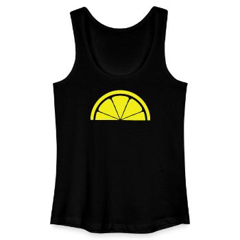 Zitrone Design - Frauen Bio Tank Top - Schwarz - Vorne
