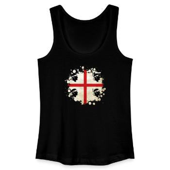 Sardinien Vintage Flaggen Design - Frauen Bio Tank Top - Schwarz - Vorne