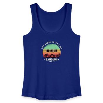 Bandung Indonesien Strand Design - Frauen Bio Tank Top - Königsblau - Vorne