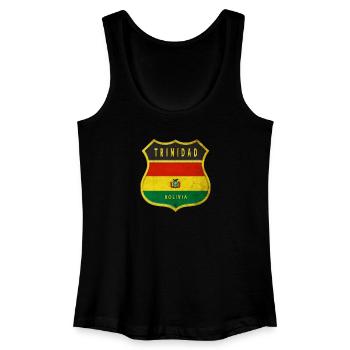 Conception des armoiries de Trinidad Bolivia - Débardeur bio Femme - noir - Devant
