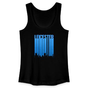 Leicester Skyline Blue Gradient - Women’s Organic Tank Top - black - Front