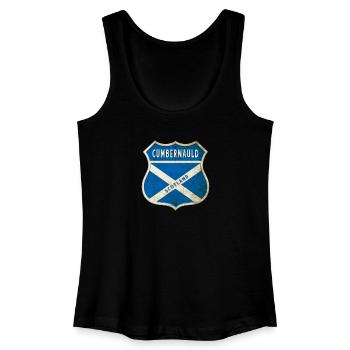 Motif du drapeau écossais de Cumbernauld - Débardeur bio Femme - noir - Devant