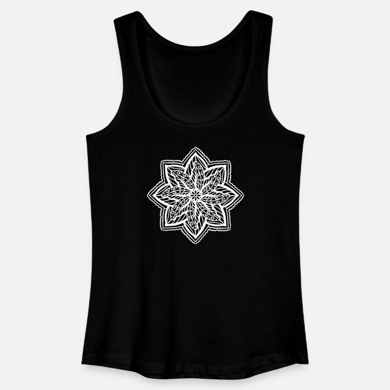 Mandala - Frauen Bio Tank Top - Schwarz