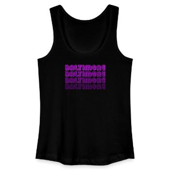 Baltimore Neon Raster - Frauen Bio Tank Top - Schwarz - Vorne