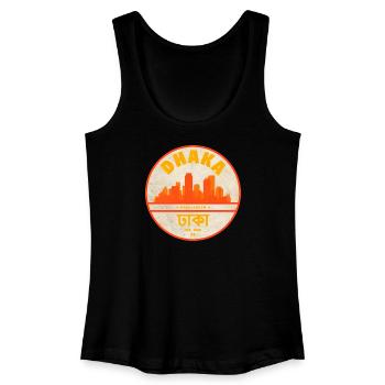 Dhaka Skyline Vintage Seal - Women’s Organic Tank Top - black - Front