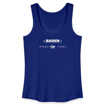 Koordinaten Baden - Frauen Bio Tank Top - Königsblau - Vorne