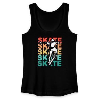 Skateboarding Cool Skater Boy Bunt - Frauen Bio Tank Top - Schwarz - Vorne