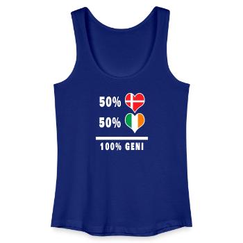 Irlande et Danemark 100% drapeau de génie - Débardeur bio Femme - bleu roi - Devant