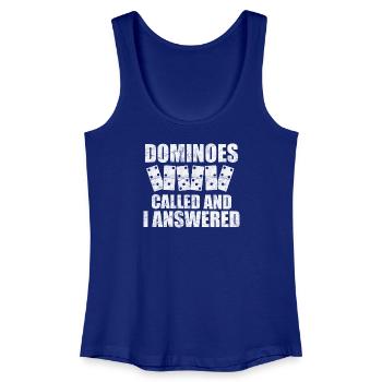 Domino Design - Frauen Bio Tank Top - Königsblau - Vorne