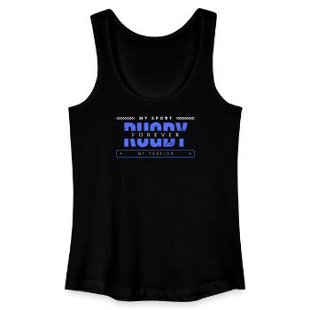 Rugby forever my sport my passion blue - Women’s Organic Tank Top - black - Front