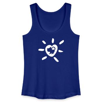 Herz Katze Strahlen Fan Comic Tierliebe Katzen süß - Frauen Bio Tank Top - Königsblau - Vorne
