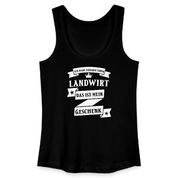 Lustiger Landwirt Bauer Beruf Spruch - Frauen Bio Tank Top - Schwarz - Vorne