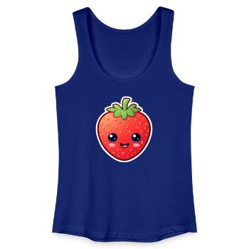 Anime Erdbeere - Frauen Bio Tank Top - Königsblau - Vorne
