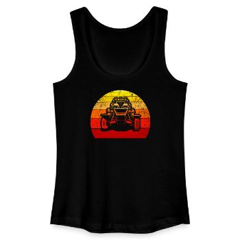 Retro Off-Road Abenteuer Illustration - Frauen Bio Tank Top - Schwarz - Vorne