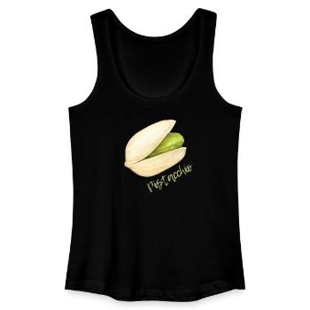 Pistache avec coquille et noyau - Débardeur bio Femme - noir - Devant