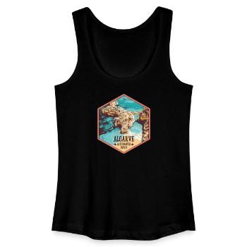 Estudantes beach near Lagos, Algarve - Women’s Organic Tank Top - black - Front