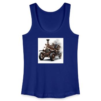 Wagon à vapeur - Débardeur bio Femme - bleu roi - Devant