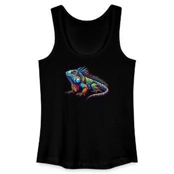 Leguan - Frauen Bio Tank Top - Schwarz - Vorne