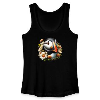 Papageitaucher - Frauen Bio Tank Top - Schwarz - Vorne