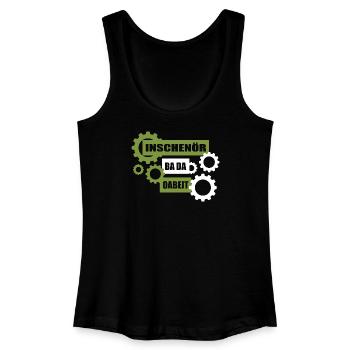 Inschenör ba da Oabeit, engineer at work - Women’s Organic Tank Top - black - Front
